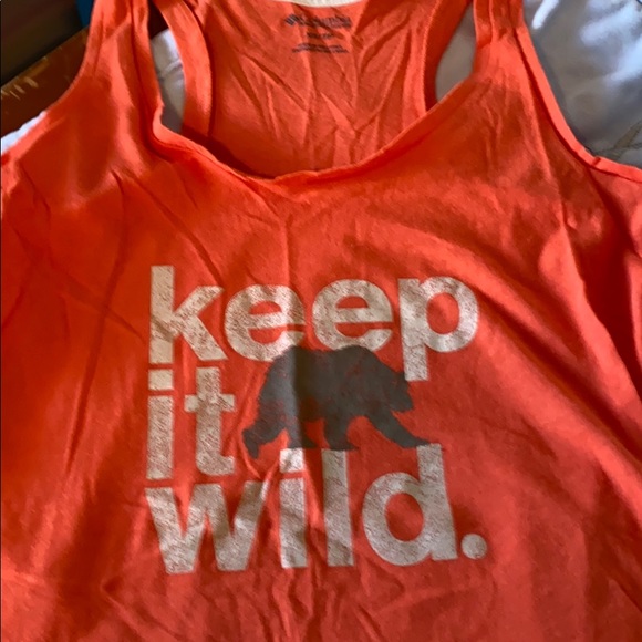 BNWOT Columbia racerback tank top in bright coral - Picture 3 of 3